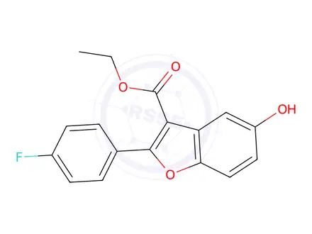 Chemical structure of Ethyl 2-(4-Fluorophenyl)-5-Hydroxybenzofuran-3-Carboxylate