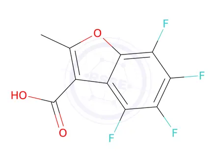 Chemical structure of 4,5,6,7-Tetrafluoro-2-methyl-1-benzofuran-3-carboxylic Acid