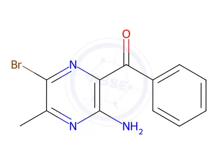 Chemical structure of (3-Amino-6-bromo-5-methylpyrazin-2-yl)(phenyl)methanone