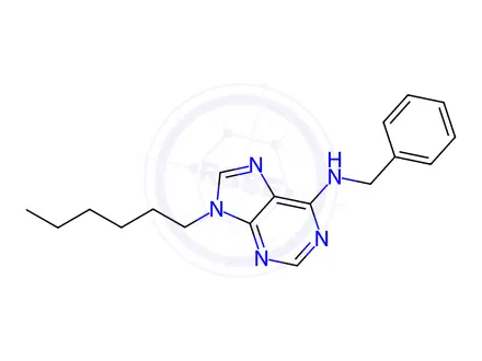 Chemical structure of N-Benzyl-9-hexyl-9H-purin-6-amine