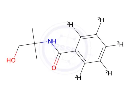 Chemical structure of N-(2-Hydroxy-1,1-dimethylethyl)benzamide-d5