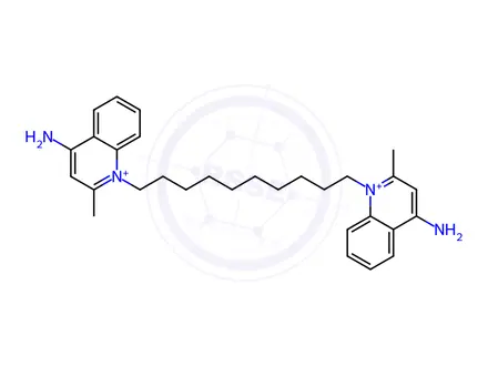 Chemical structure of Dequalinium Impurity 29