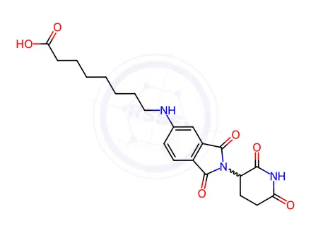 Chemical structure of Octanoic acid, 8-[[2-(2,6-dioxo-3-piperidinyl)-2,3-dihydro-1,3-dioxo-1H-isoindol-5-yl]amino]-
