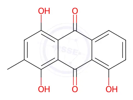 Chemical structure of 1,4,8-Trihydroxy-2-methyl-9,10-anthracenedione