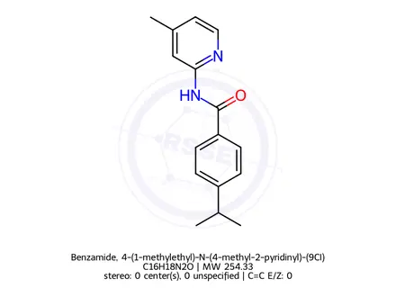 Chemical structure of Benzamide, 4-(1-methylethyl)-N-(4-methyl-2-pyridinyl)-(9CI)