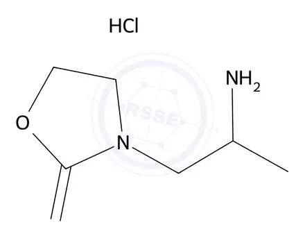 Chemical structure of 3-(2-aminopropyl)-1,3-oxazolidin-2-one hydrochloride