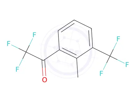 Chemical structure of 2,2,2-Trifluoro-1-(2-methyl-3-(trifluoromethyl)phenyl)ethan-1-one
