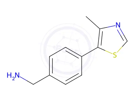 Chemical structure of [4-(4-Methyl-1,3-thiazol-5-yl)phenyl]methanamine dihydrochloride