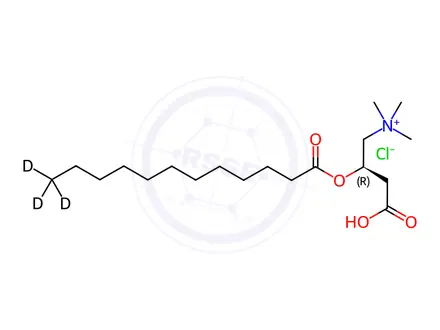 Chemical structure of Lauroyl-d3-L-carnitine Hydrochloride
