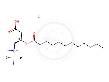 Chemical structure of Lauroyl-L-carnitine-[D3] hydrochloride