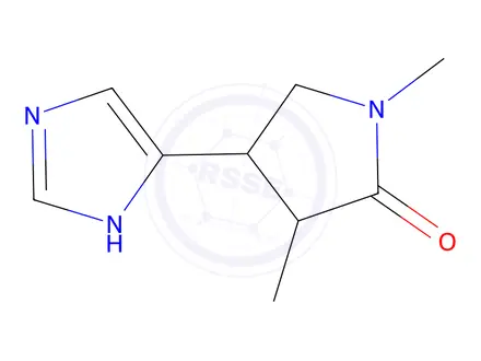 Chemical structure of 4-(1H-Imidazol-4-yl)-1,3-dimethylpyrrolidin-2-one