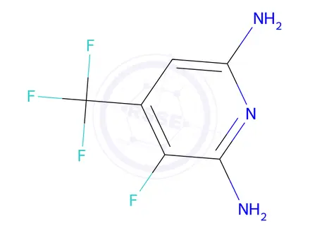 Chemical structure of 2,6-Diamino-3-fluoro-4-(trifluoromethyl)pyridine