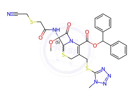 Chemical structure of Cefmetazole Diphenyl Methyl Ester Impurity