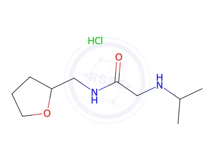 Chemical structure of 2-(Isopropylamino)-N-((tetrahydrofuran-2-yl)methyl)acetamide hydrochloride