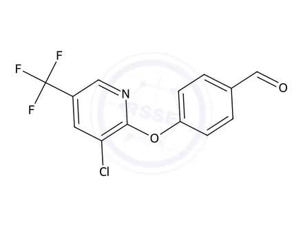 Chemical structure of 4-((3-Chloro-5-(trifluoromethyl)pyridin-2-yl)oxy)benzaldehyde