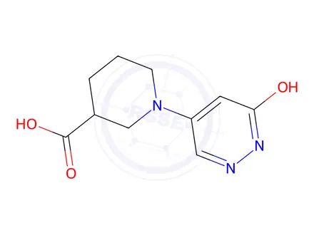 Chemical structure of 1-(6-hydroxypyridazin-4-yl)piperidine-3-carboxylic acid
