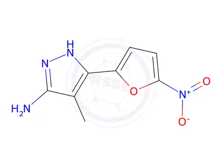 Chemical structure of 4-Methyl-3-(5-nitrofuran-2-yl)-1h-pyrazol-5-amine
