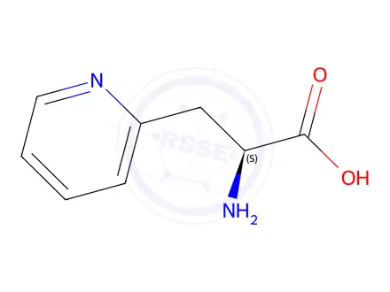 Chemical structure of (2S)-2-Azaniumyl-3-pyridin-2-ylpropanoate