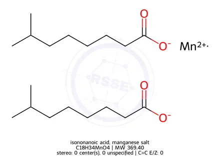 Chemical structure of isononanoic acid, manganese salt