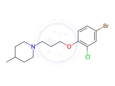 Chemical structure of 1-(3-(4-Bromo-2-chlorophenoxy)propyl)-4-methylpiperidine