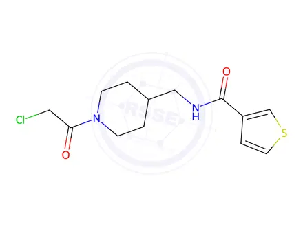 Chemical structure of N-((1-(2-Chloroacetyl)piperidin-4-yl)methyl)thiophene-3-carboxamide