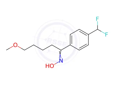 Chemical structure of 5-Methoxy-1-[4-(difluoromethyl)phenyl]-1-pentanone Oxime