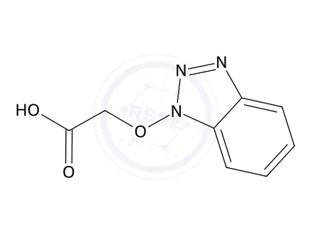 Chemical structure of 2-(1H-1,2,3-benzotriazol-1-yloxy)acetic acid