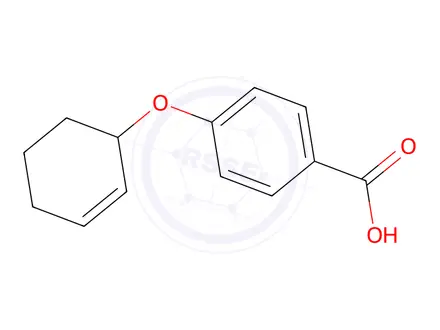 Chemical structure of 4-(Cyclohex-2-en-1-yloxy)benzoic acid