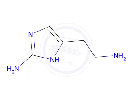 Chemical structure of 5-(2-Aminoethyl)-1H-imidazol-2-amine hydrochloride