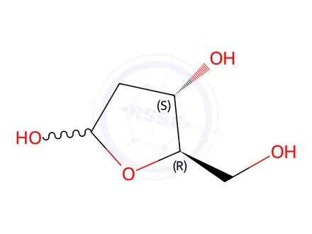 Chemical structure of 2-Deoxy-D-ribose
