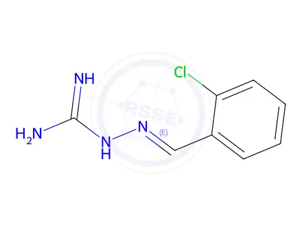 Chemical structure of 2-(2-Chlorobenzylidene)hydrazine-1-carboximidamide carbonate