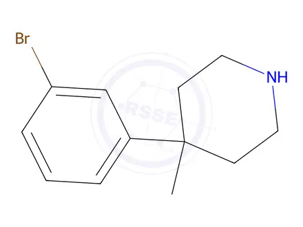 Chemical structure of 4-(3-Bromophenyl)-4-methylpiperidine