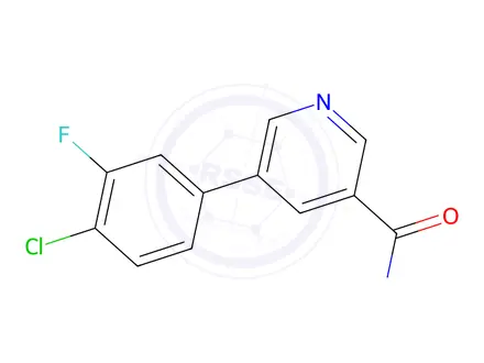 Chemical structure of 5-(4-Chloro-3-fluorophenyl)nicotinamide