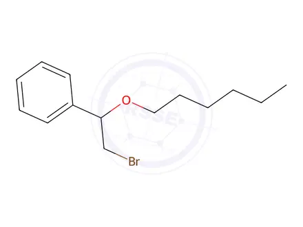 Chemical structure of (2-Bromo-1-(hexyloxy)ethyl)benzene