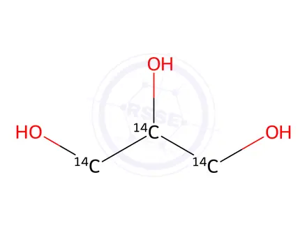 Chemical structure of GLYCEROL, [14C(U)]