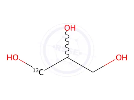 Chemical structure of DL-[1-13C]glycerol