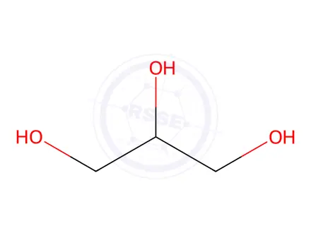Chemical structure of propane-1,2,3-triol