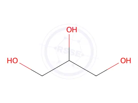 Chemical structure of Glycerol
