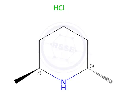 Chemical structure of (2S,6S)-2,6-Dimethylpiperidine hydrochloride
