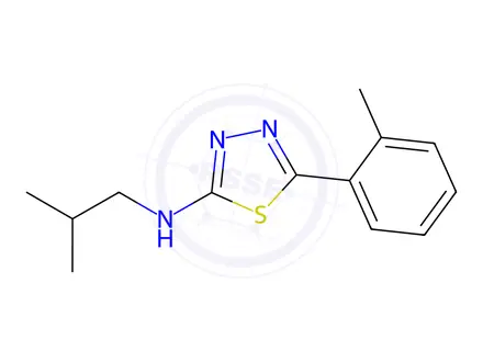 Chemical structure of N-isobutyl-5-(o-tolyl)-1,3,4-thiadiazol-2-amine