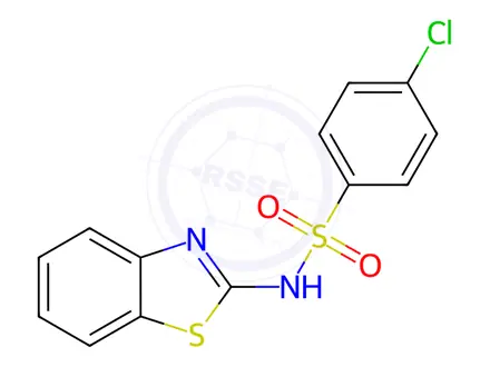 Chemical structure of N-(benzo[d]thiazol-2-yl)-4-chlorobenzenesulfonamide