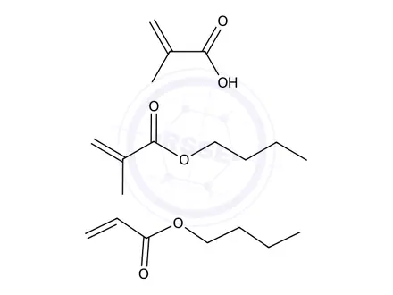 Chemical structure of 2-Propenoic acid, 2-methyl-, polymer with butyl 2-methyl-2-propenoate and butyl 2-propenoate