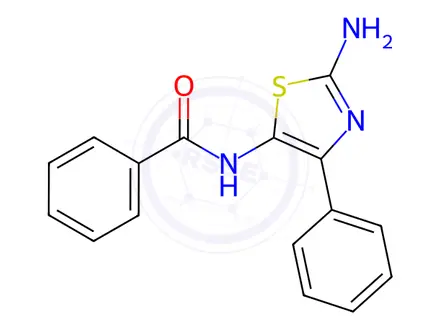 Chemical structure of N-(2-Amino-4-phenylthiazol-5-yl)benzamide