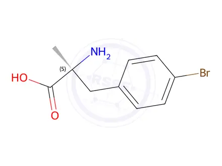 Chemical structure of (S)-2-amino-3-(4-bromophenyl)-2-methylpropanoic acid