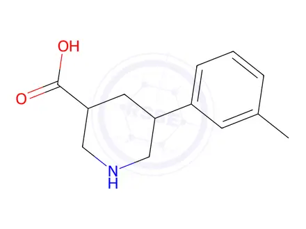 Chemical structure of 5-(M-tolyl)piperidine-3-carboxylic acid