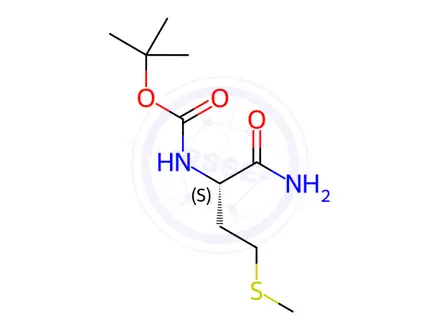 Chemical structure of Boc-Met-NH2