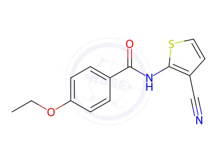 Chemical structure of N-(3-Cyanothiophen-2-yl)-4-ethoxybenzamide