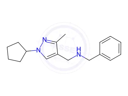 Chemical structure of benzyl[(1-cyclopentyl-3-methyl-1H-pyrazol-4-yl)methyl]amine