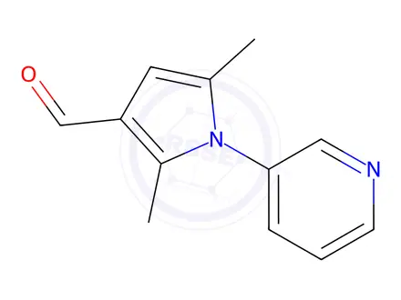 Chemical structure of 2,5-DIMETHYL-1-PYRIDIN-3-YL-1H-PYRROLE-3-CARBALDEHYDE