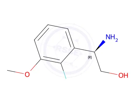 Chemical structure of (R)-2-amino-2-(2-fluoro-3-methoxyphenyl)ethan-1-ol